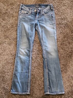 Aiko SILVER Light Blue Women's Bootcut Jeans